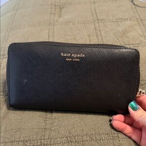 Kate Spade Black Zip Wallet